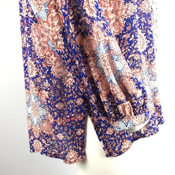 Lucky boho ethnic print long sleeves top NWOT - Picture 4 of 7